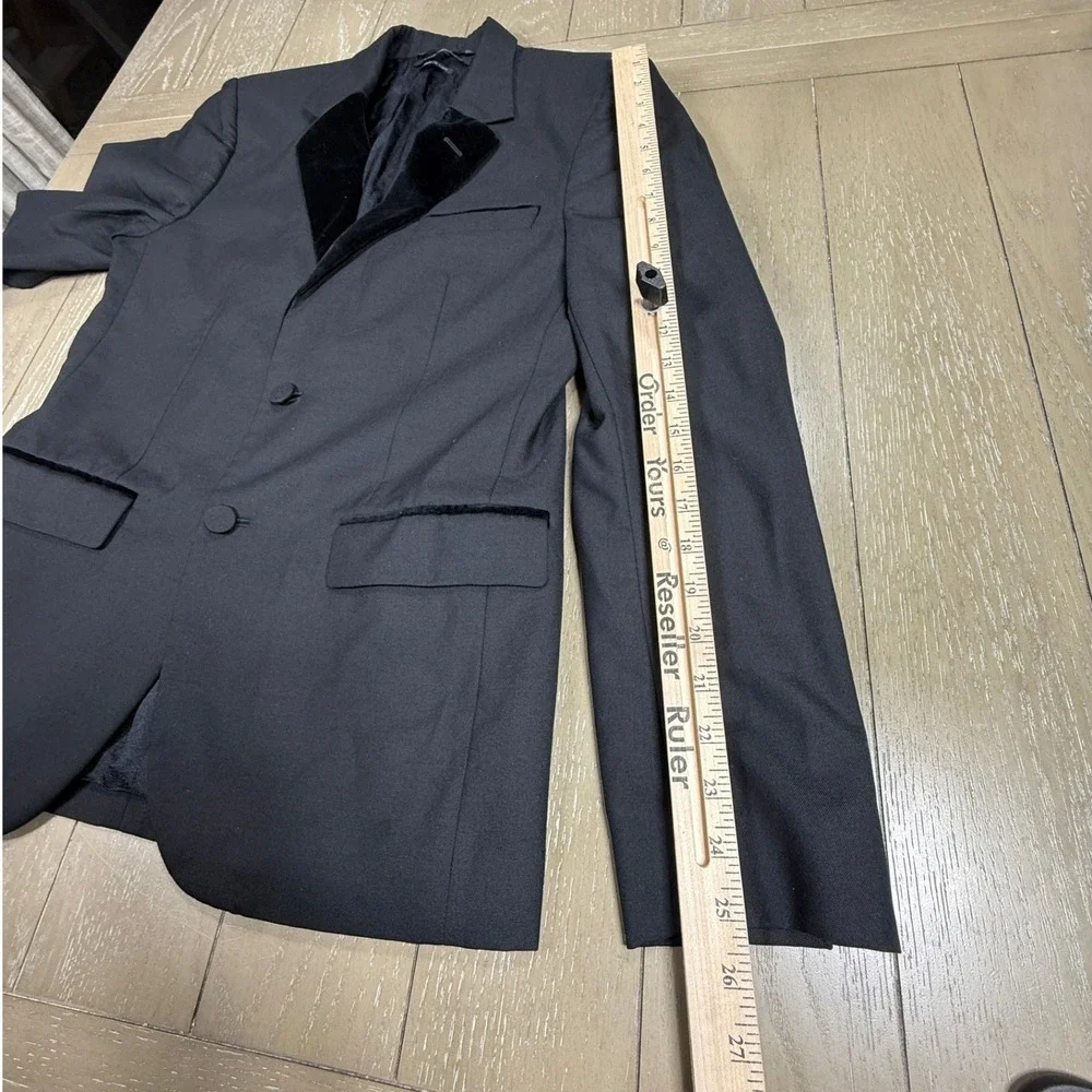 Marc Jacobs Tuxedo Jacket Mens 48 Black Velvet Trim Blazer Made‎ In Italy